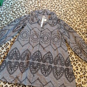 Stylish Brown and White Women's Coat